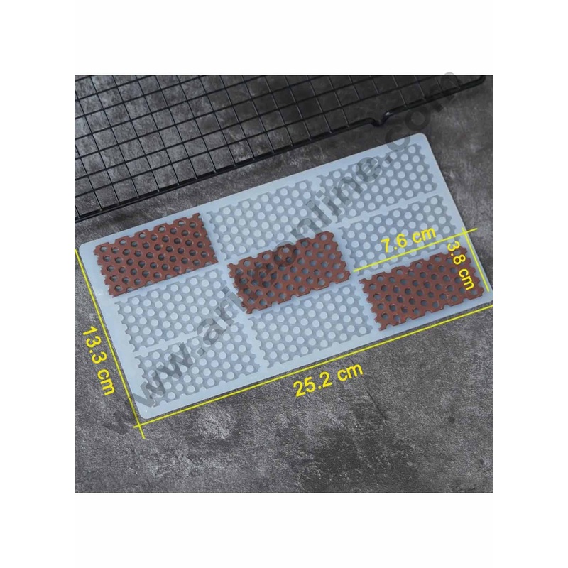 Cake Decor Silicon 9 in 1 Honeycomb dot Shape Chocolate Garnishing Mould Cake Insert Decoration Mould
