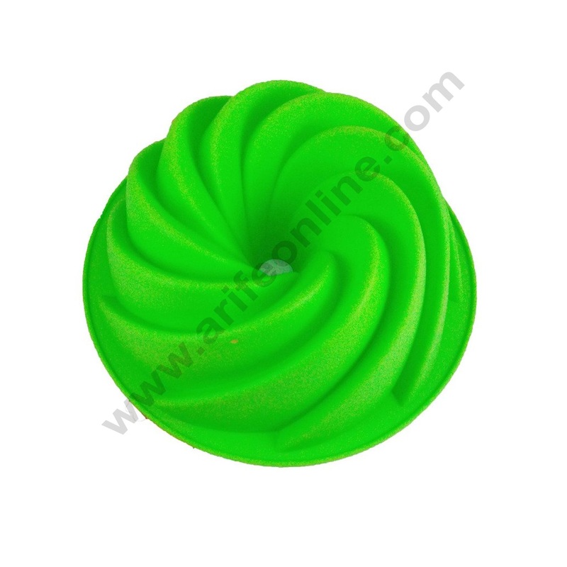 Cake Decor Silicon Bakeware Round Swirl Bundt Shape Half Kg Cake Moulds