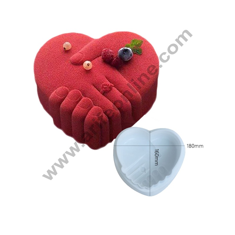 Cake Decor Silicon Heart With Hand Cake Mould Mousse Cake Mould Silicon Moulds
