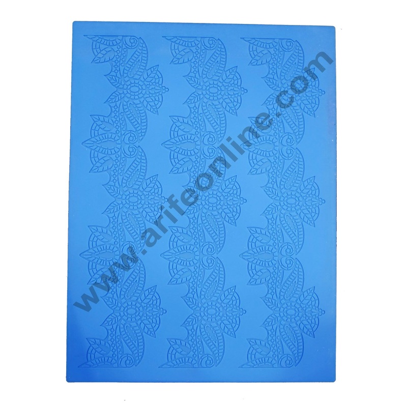 Cake Decor Silicone Cake Border Lace Mould Fondant Cake Decorative Silicone Lace Mat Cake Decorating Tools Baking Mat SBLM-3001