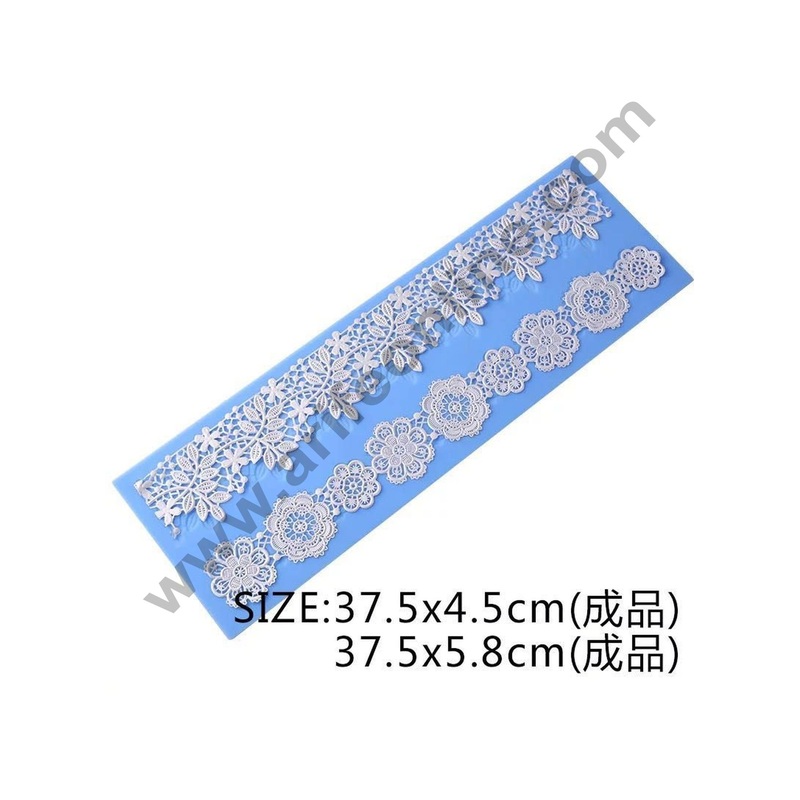 Cake Decor Silicone Cake Border Lace Mould Fondant Cake Decorative Silicone Lace Mat Cake Decorating Tools Baking Mat SBLM-3006