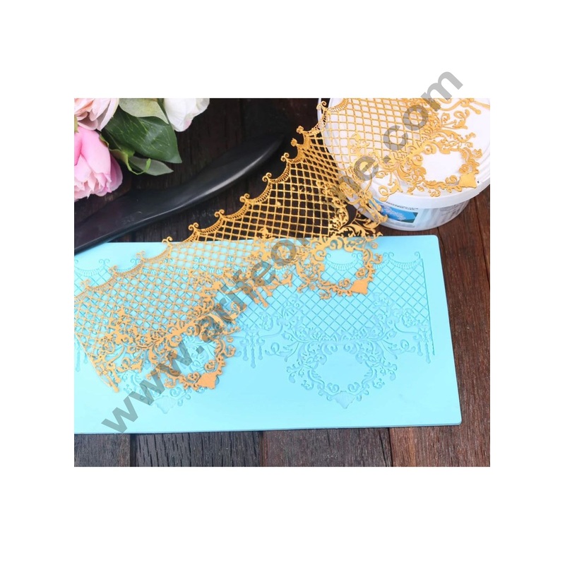 Cake Decor Silicone Cake Border Lace Mould Fondant Cake Decorative Silicone Lace Mat Cake Decorating Tools Baking Mat SBLM-3009