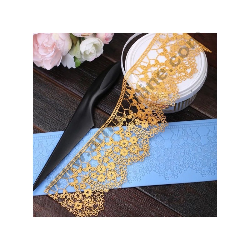 Cake Decor Silicone Cake Border Lace Mould Fondant Cake Decorative Silicone Lace Mat Cake Decorating Tools Baking Mat SBLM-3012