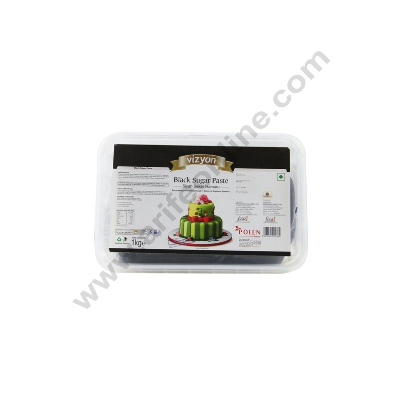 Vizyon Sugar Paste (Fondant) - Black, 1kg