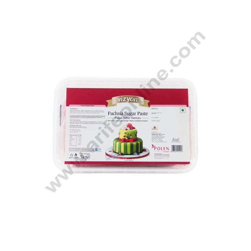 Vizyon Sugar Paste (Fondant) - Fuchsia, 1kg