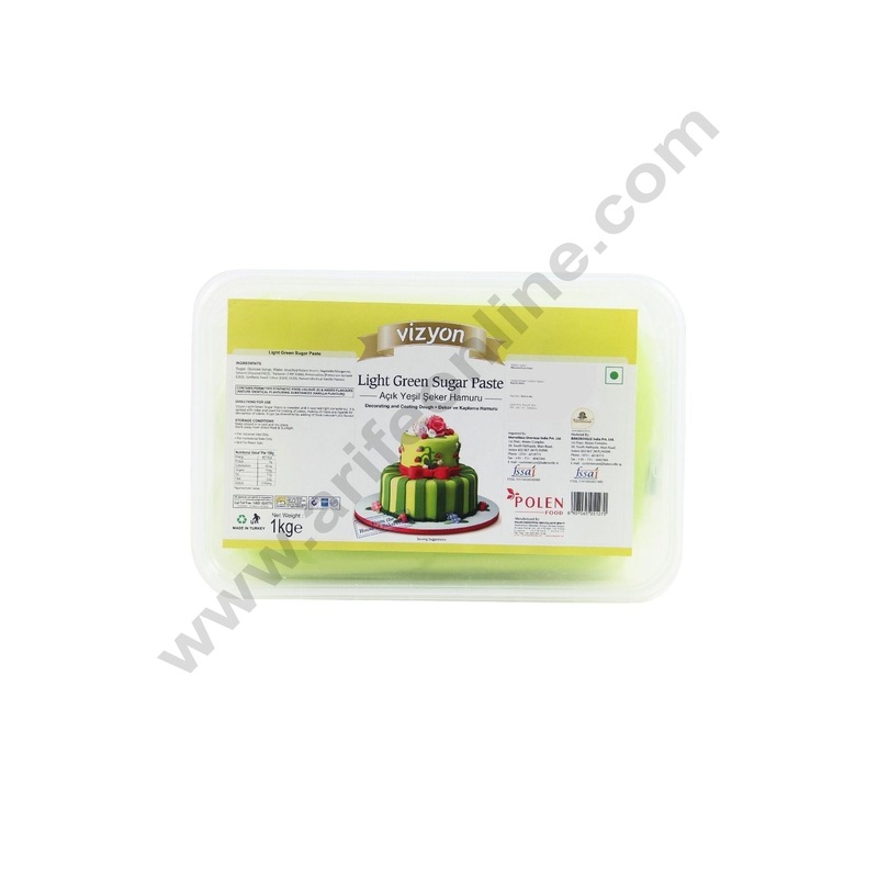Vizyon Sugar Paste (Fondant) - Light Green, 1kg