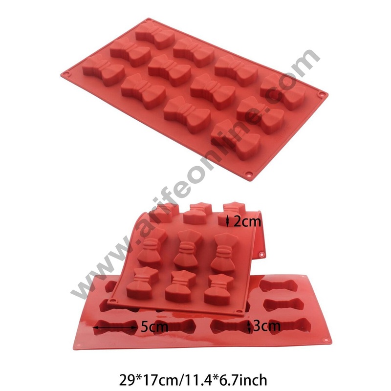Cake Decor 12 Cavity Bows Silicon Moulds Muffin Mould