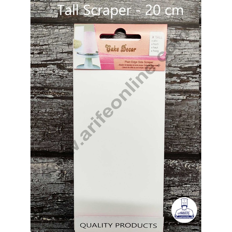 CAKE DECOR 1pc Plastic Tall Cake Scrapper Medium  20 cm ( ZN-2777 )