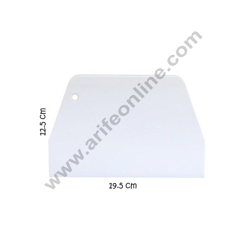 Cake Decor 1pcs Plastic Big Dough  Scrapper, Chopper, Smoother Icing Fondant Cake Decorating Pastry Baking Tool (12.5X19.5CM)
