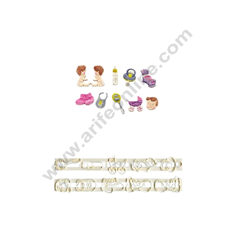 Cake Decor 2 Pcs Baby Theme Nursery Tappet Cutter