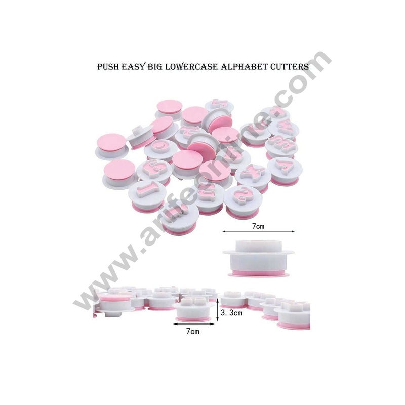 Cake Decor 26pcs Big Push Easy Lower Case Alphabet Letter Cookie Cutter Fondant Cutters