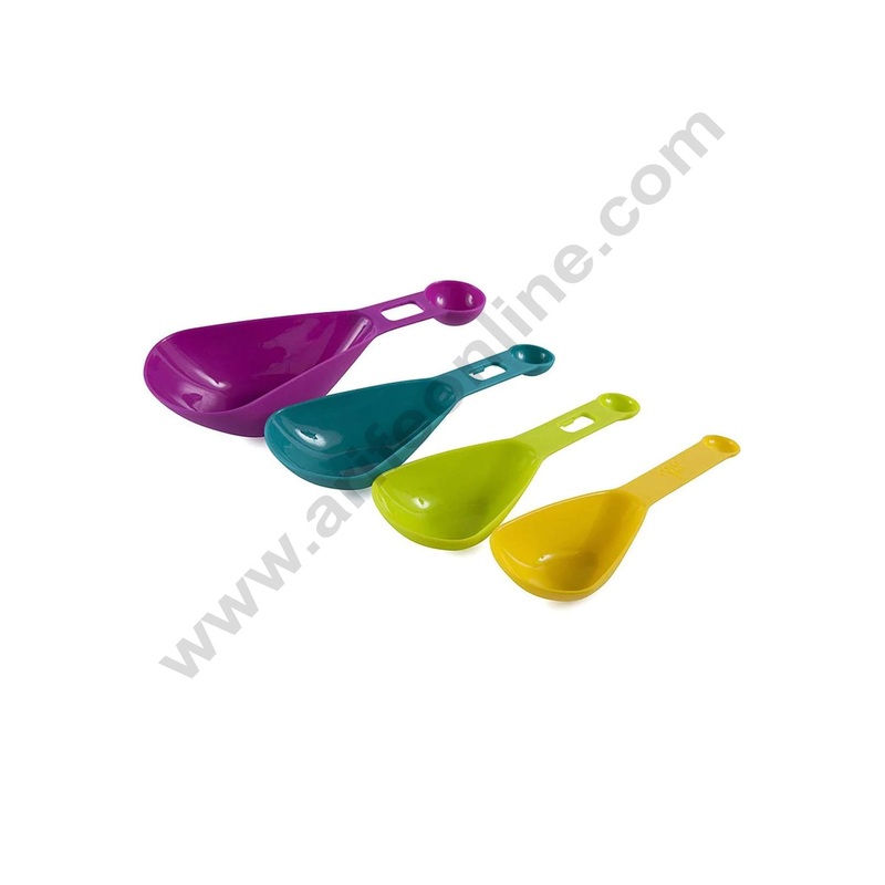 Cake Decor 4 Scoops with Measuring Spoons for Baking, Ice Cream, Cake, Pastry, Cooking