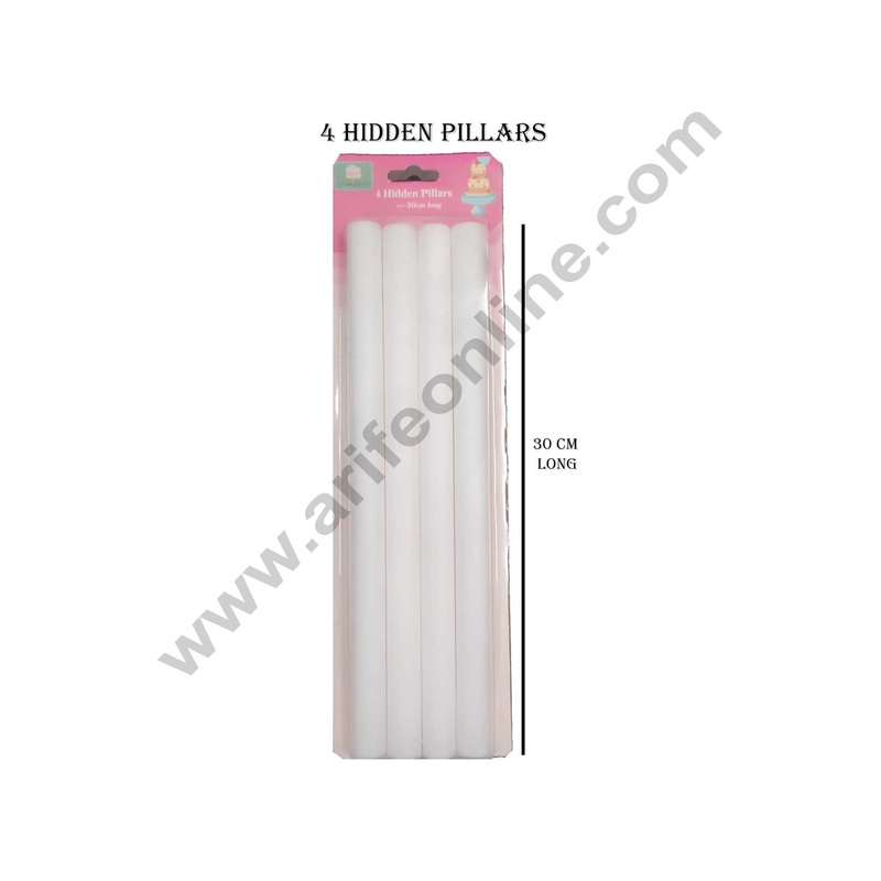Cake Decor 4pcs Plastic Hidden Pillars Cake Pillar Long 30CM