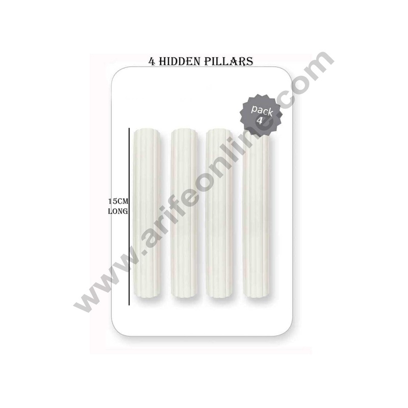 Cake Decor 4pcs Small Plastic Hidden Pillars Cake Pillar Long 15 CM