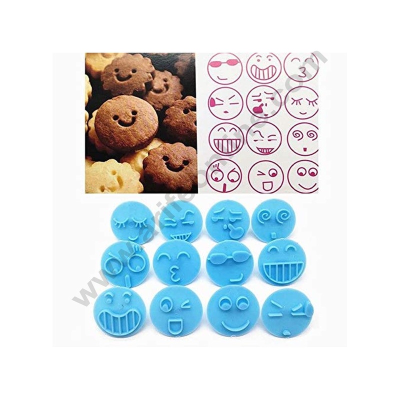 Cake Decor Emoji Cookie Cutters Shapes Plastic Chocolate Candy Molds for Baking 13 pcs