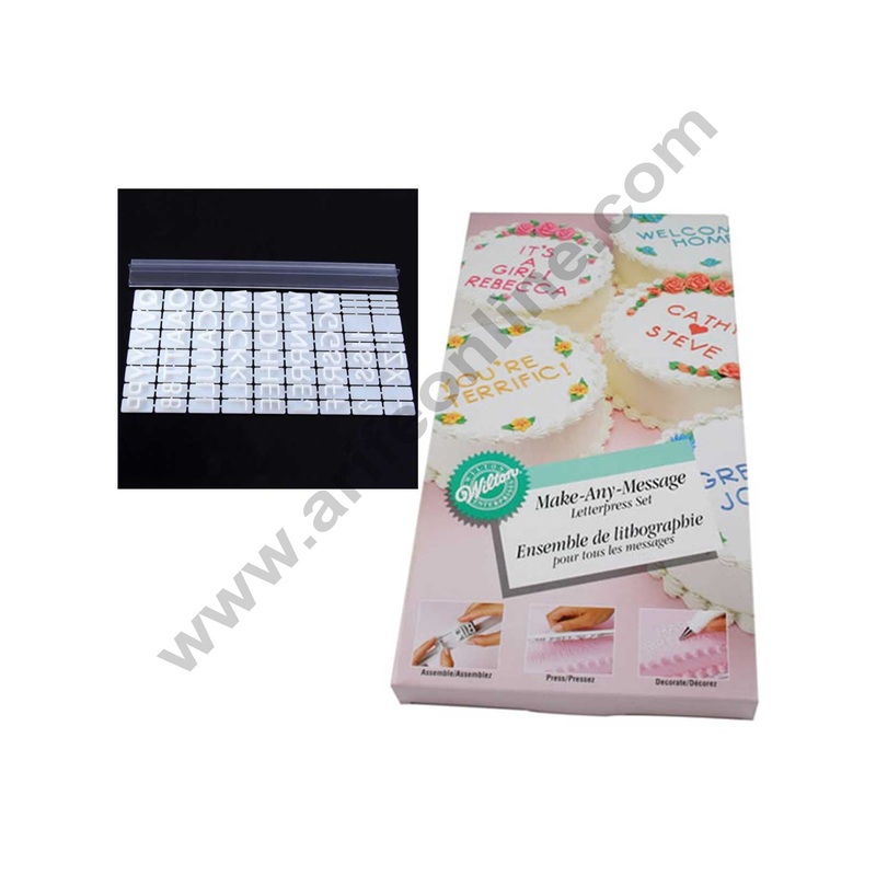 Cake Decor Message Letterpress Set Characters-Upper Case Alphabet Letters Cookie Cutter Plastic Fondant Cutter Baking Mold Cake Decorating Tool