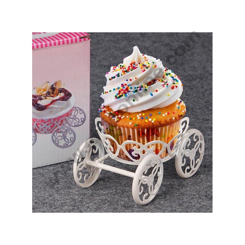 Cake Decor Metal Single Count Princess Carriage Cupcake Stand Holder Display