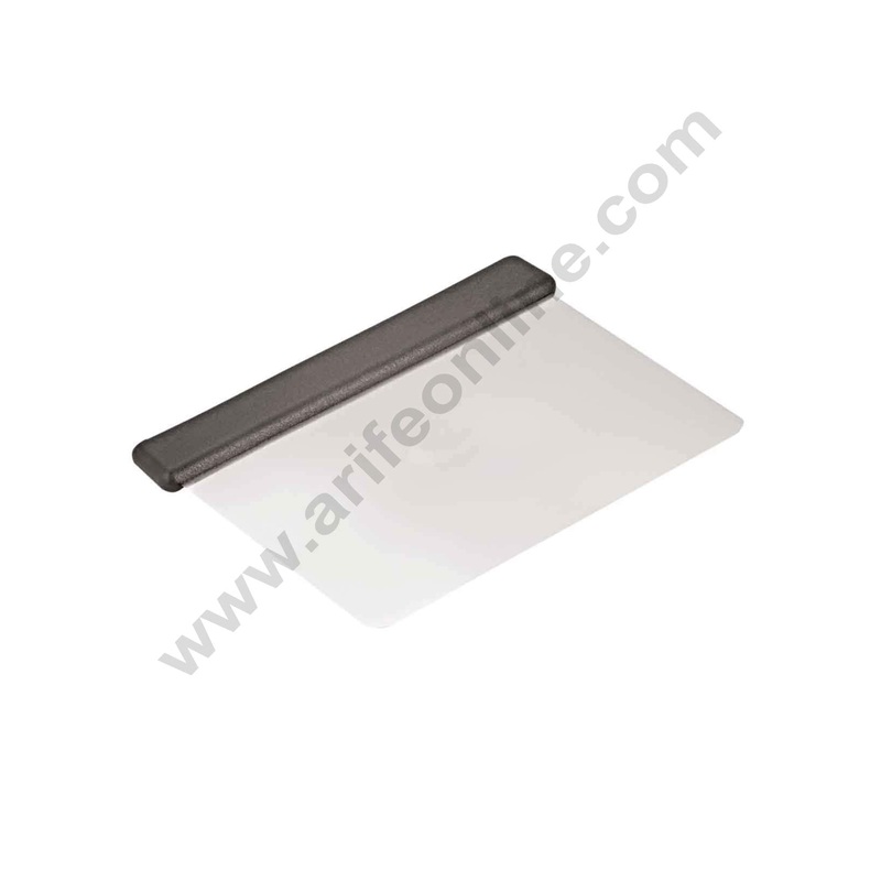 Cake Decor Plastic Handle Black Scraper Stainless Steel Scraper 15 cm