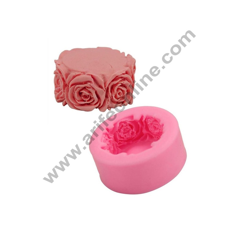Cake Decor Silicon Small 6 Rose Soap Mould /Cake Muffin Mould Size : 5.5 x 5.5 x 3.2 CM