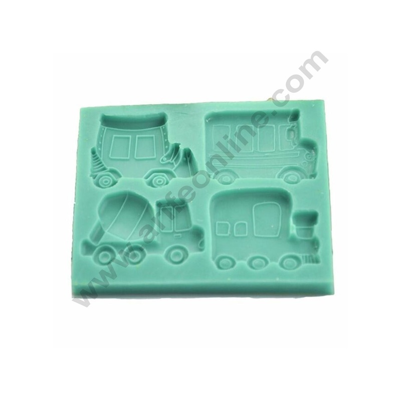 Cake Decor Silicone Bus Truck Car Shaped Silicone Fondant Mold