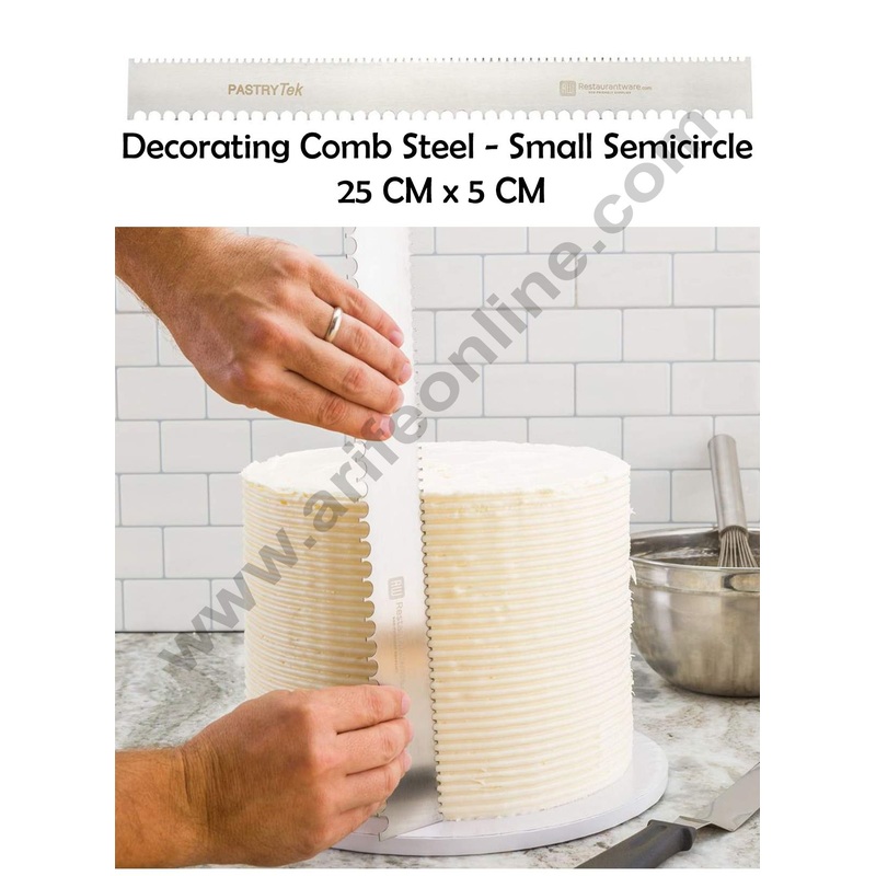Cake Decor Stainless Steel Comb Small Semicircle Polisher Scraper Pastry Icing Comb For Cakes For Baking