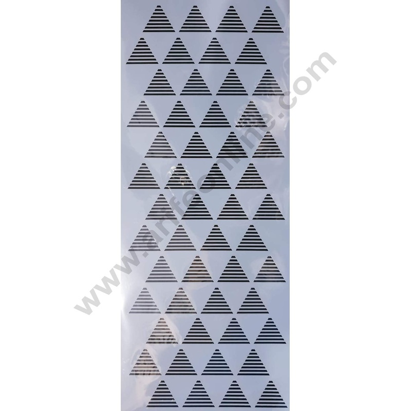 Cake Decor Wedding Cake Stencil, Cake Border Side Decoration Tool Geometric Triangle Design SBST-021