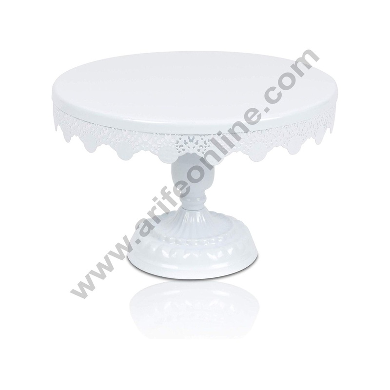 Cake Decor White Metal New fancy Cake Pop display Stand and Cupcake stand (30cm Diameter x 17cm Height)