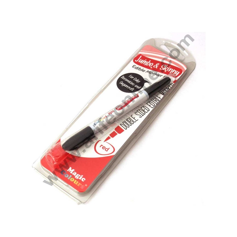 Magic Colours Double Sided Edible Marker Pen (Red)