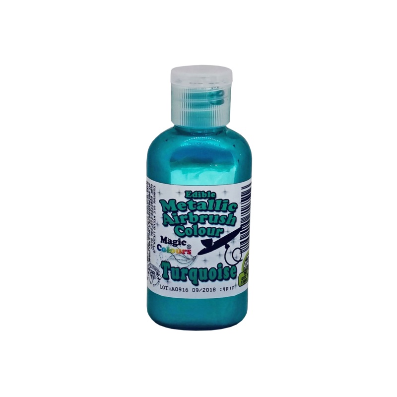 Magic Colours Edible Metallic Airbrush Colour- Turquoise (55ml)