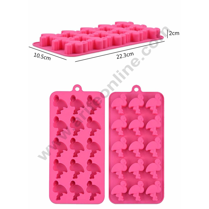 Cake Decor 12 Cavity Flamingo Shape Silicone Chocolate Mould