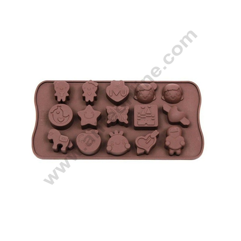 Cake Decor 15 Cavity Ginger Bread Man Love Shape Silicone Chocolate Mould