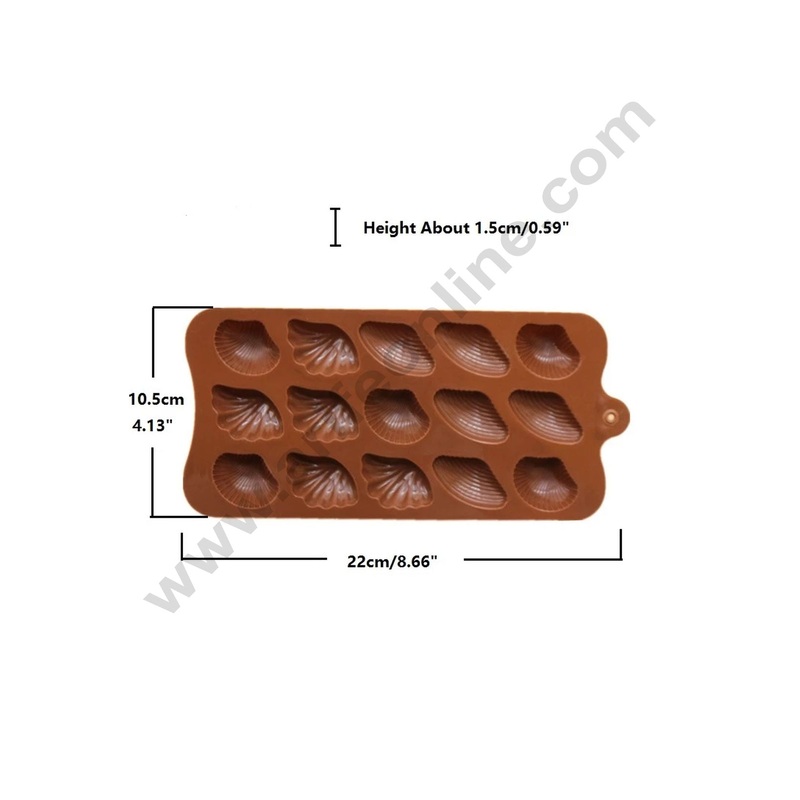 Cake Decor 15 Cavity Mix Sea Shells Shape Silicone Chocolate Mould