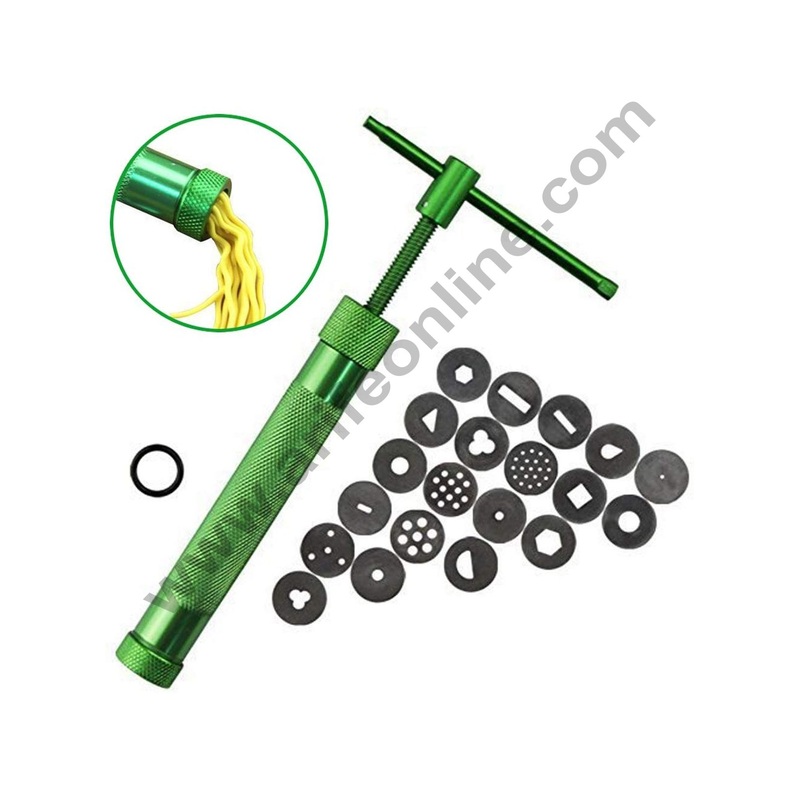Cake Decor 20pcs Paste Extruder Clay Sugar Craft Fondant Cake Gun Cake Sculpture Decor