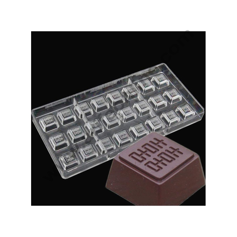 Cake Decor 24 Cavity Square Shaped Polycarbonate Chocolate Mould