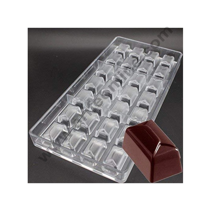 Cake Decor 28 Cavity Rectangle Envolope Shaped Polycarbonate Chocolate Mould