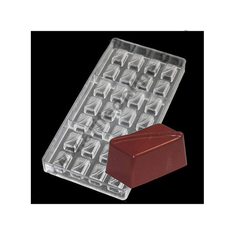 Cake Decor 28 Cavity Rectangle Shaped Polycarbonate Chocolate Mould