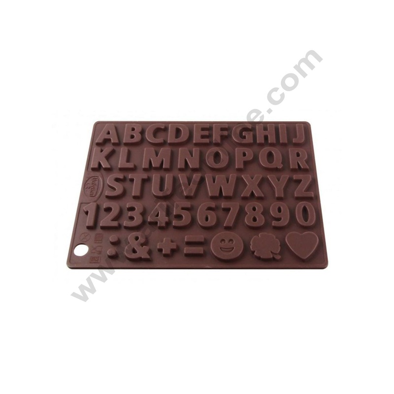 Cake Decor 43 Cavity Alphabet Numbers Shapes Silicone Chocolate Mould
