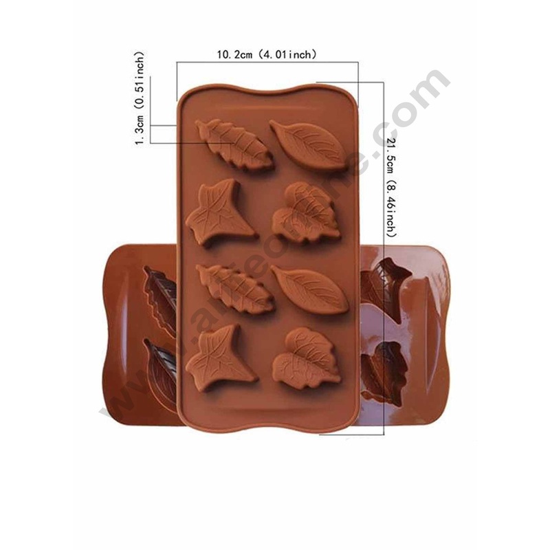 Cake Decor 8 Cavity Leaves Silicone Chocolate Mould