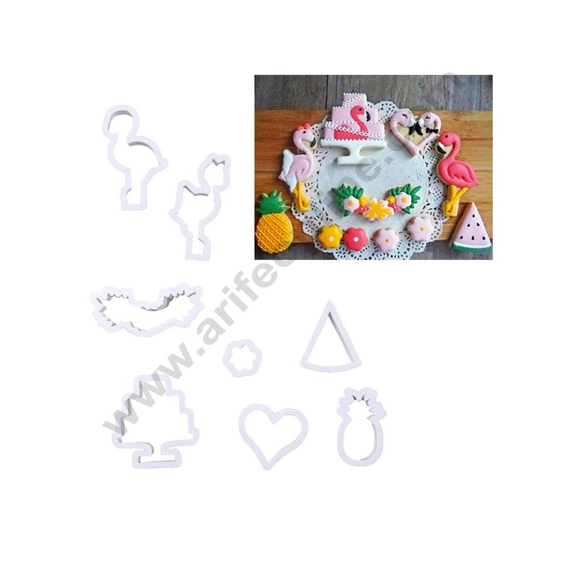 Cake Decor 8pc Flamingo Multi Cutters Fondant Tool