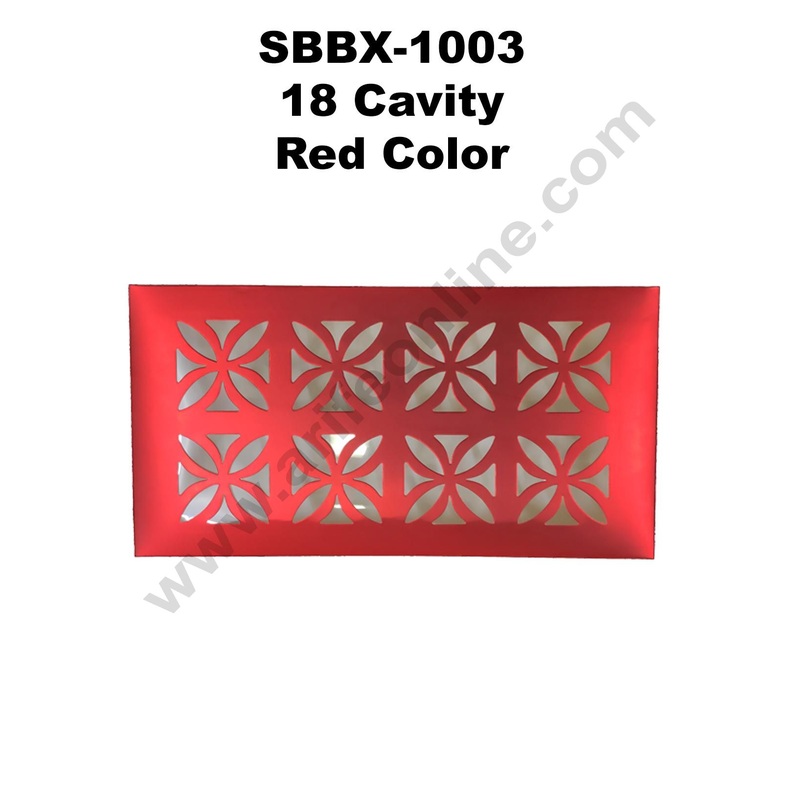 Cake Decor Red Color 18 Cavity Cardboard Paper Chocolate Boxes Candy Boxes Chocolate Gift Sweet Box (Pack of 10pcs)