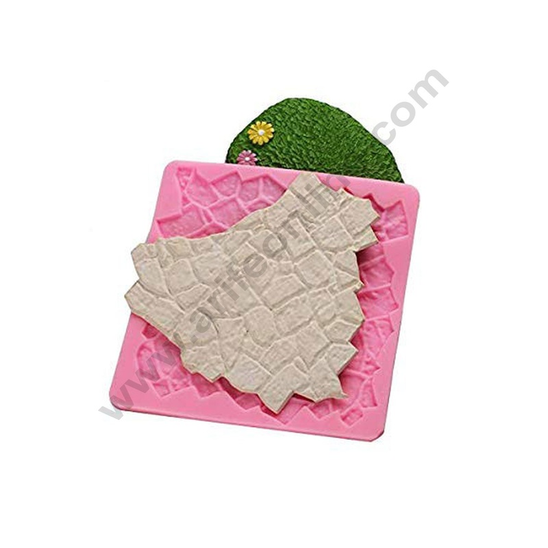 Cake Decor 1 Cavity Cobble Stone Wall Fondant Marzipan Mould