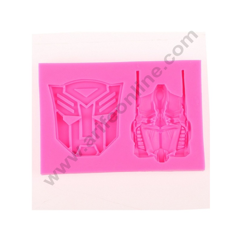 Cake Decor 2 Cavity 3D Transformers Mask Fondant Marzipan Mould