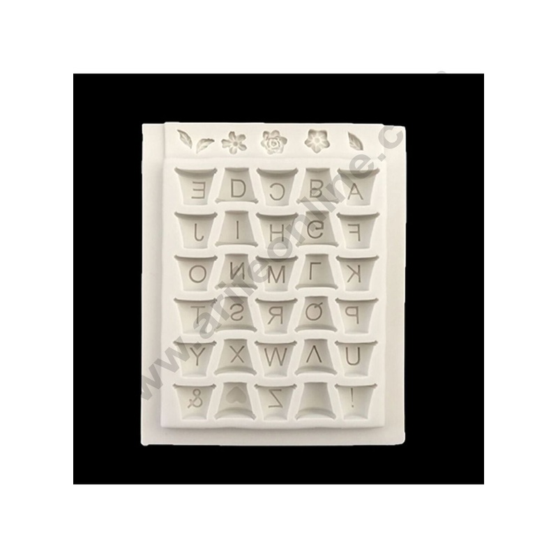 Cake Decor 36 Cavity Flower Pot Letters Fondant Marzipan Mould
