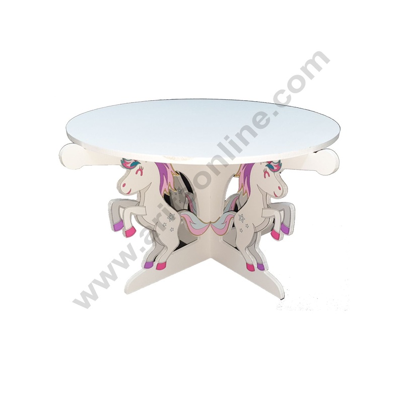 Cake Decor 3D Printed Sun Board Unicorn Shape Cup Cake Stand Diameter top 10in