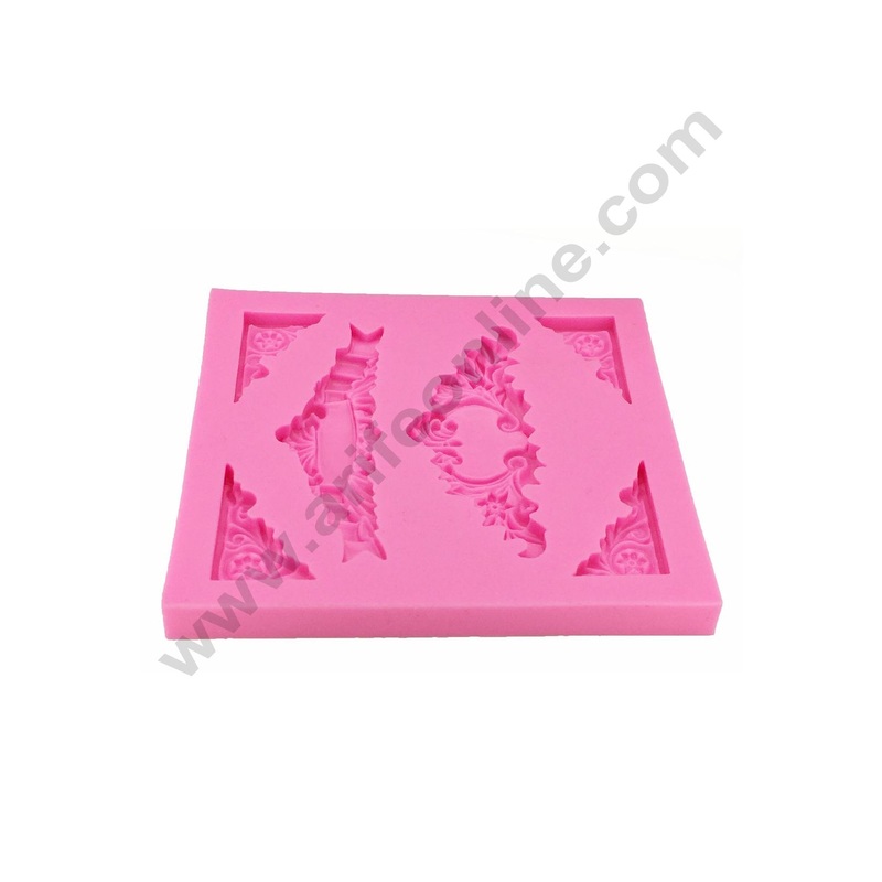 Cake Decor 6 Cavity Border And Frame Fondant Marzipan Mould