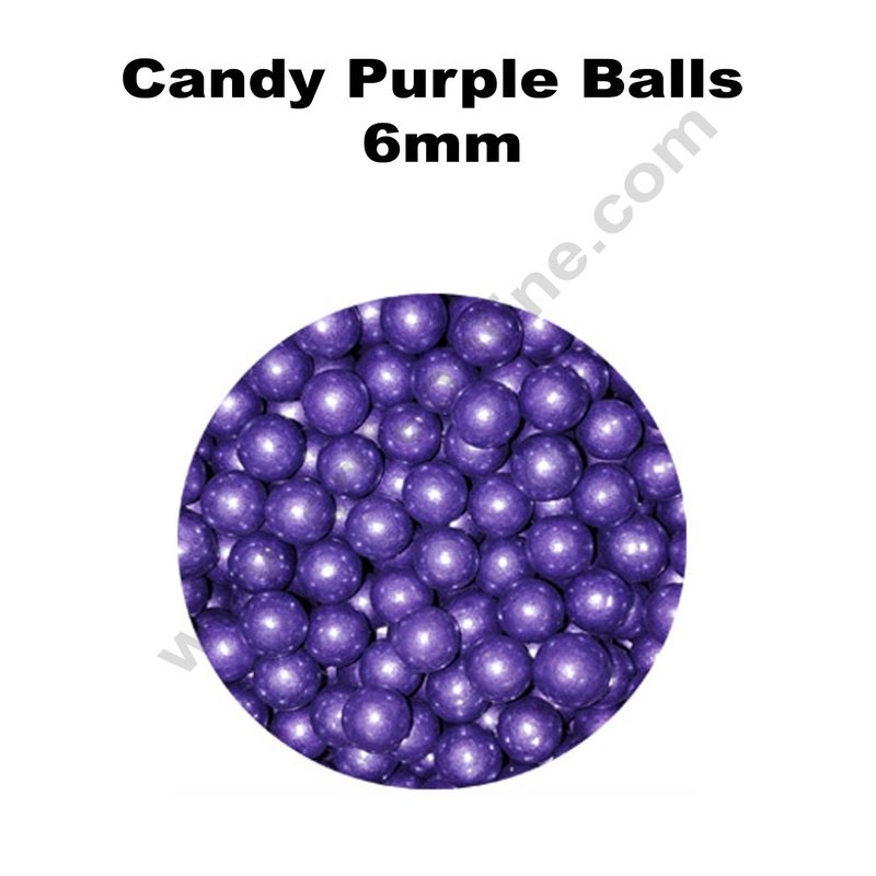 Cake Decor Balls Sugar Candy - Purple 6 mm