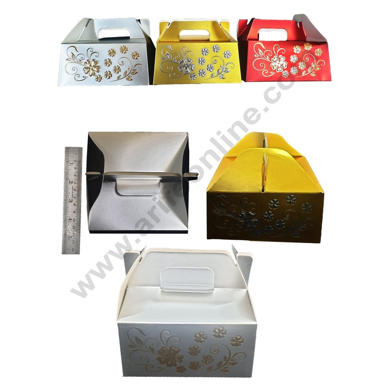 Cake Decor Big Cardboard Paper Chocolate Boxes Candy Boxes Chocolate Gift Sweet box Dry Fruits Lock Box(Pack of 10pcs)