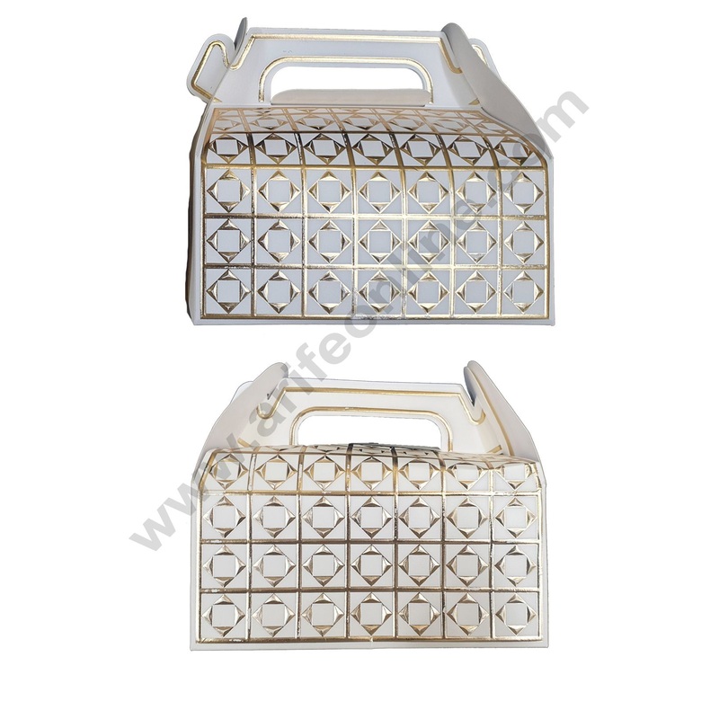 Cake Decor Big Cardboard Paper Chocolate Boxes Candy Boxes Chocolate Gift Sweet box Dry Fruits Purse With Lock(Pack of 10pcs)