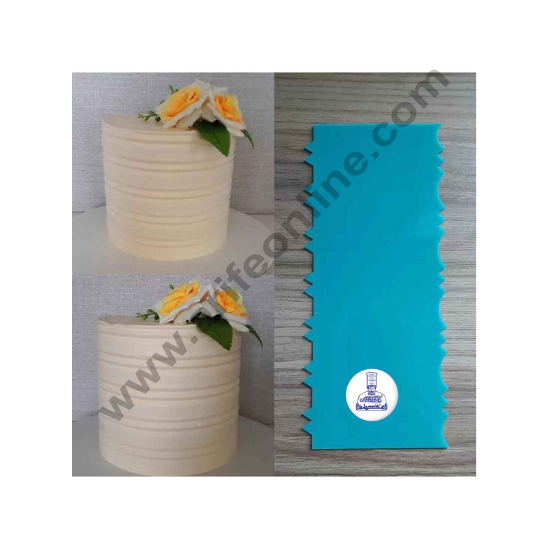 Cake Decor Plastic Icing Comb Scraper Smoother Icing Fondant Cake Decorating Tool (B-9953-1)