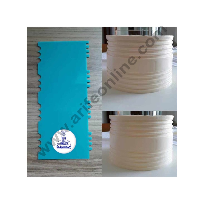Cake Decor Plastic Icing Comb Scraper Smoother Icing Fondant Cake Decorating Tool (B-9953-4)